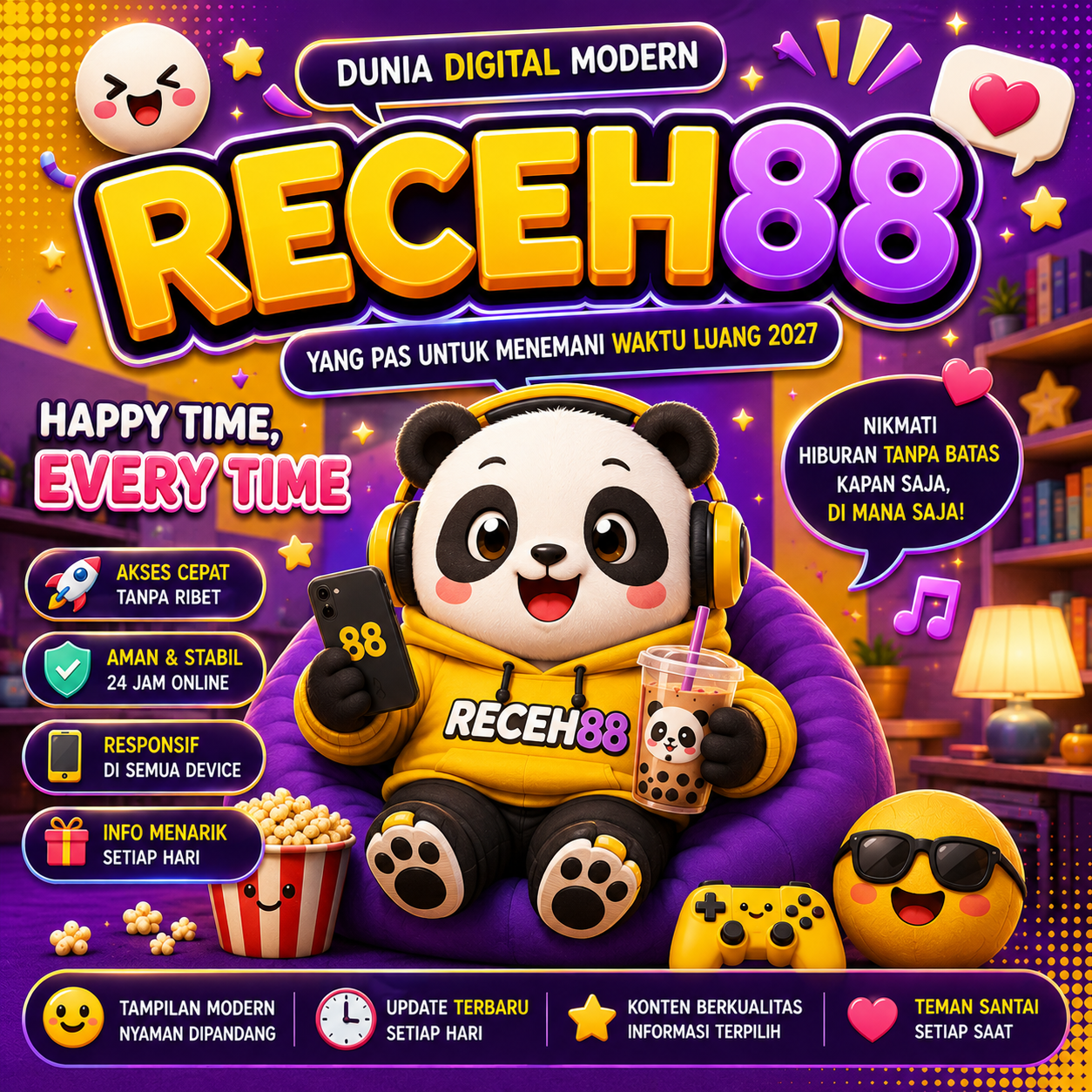 banner RECEH88 – Dunia Digital Modern yang Pas untuk Menemani Waktu Luang 2027